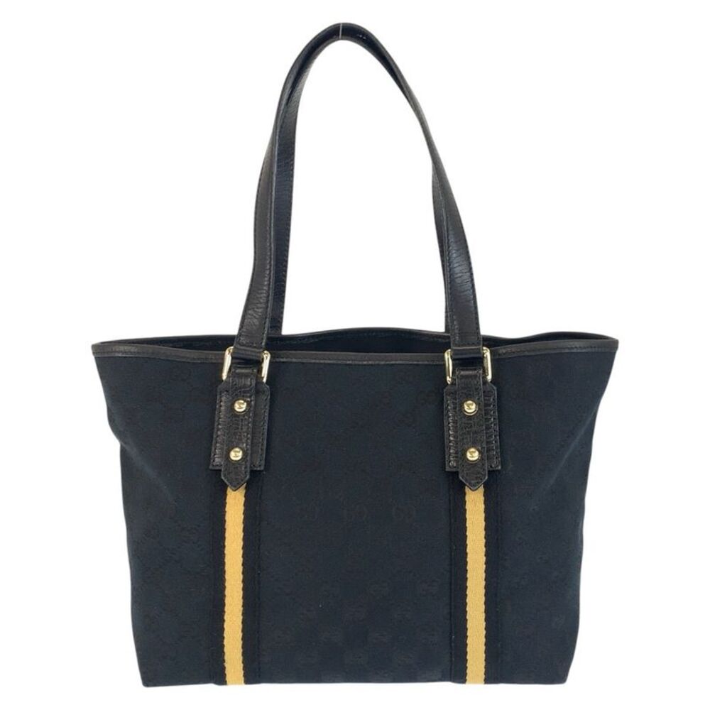 Gucci GG Canvas Tote Shoulder Bag Black - Picture 2 of 10